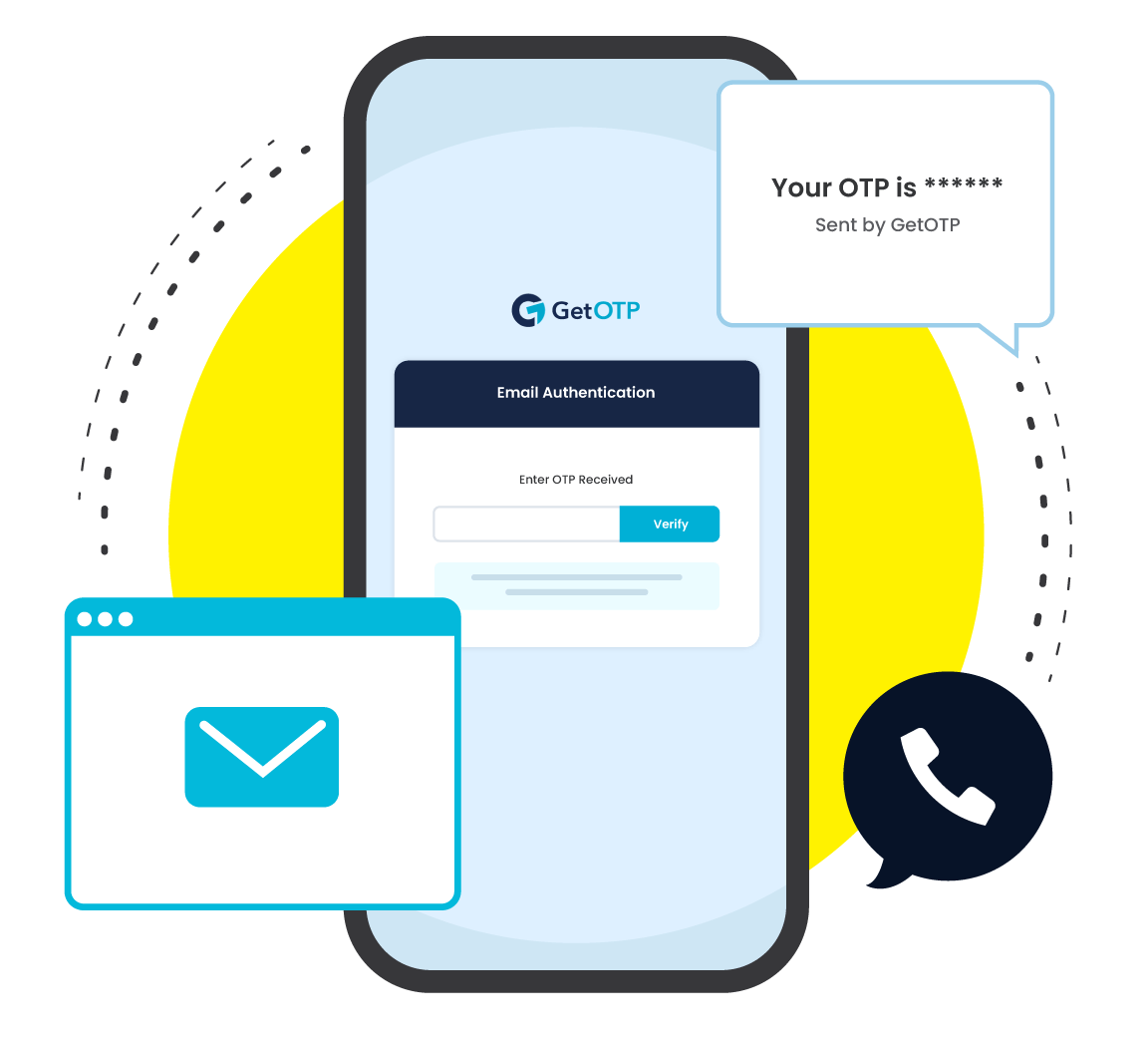 Phone with OTP messages